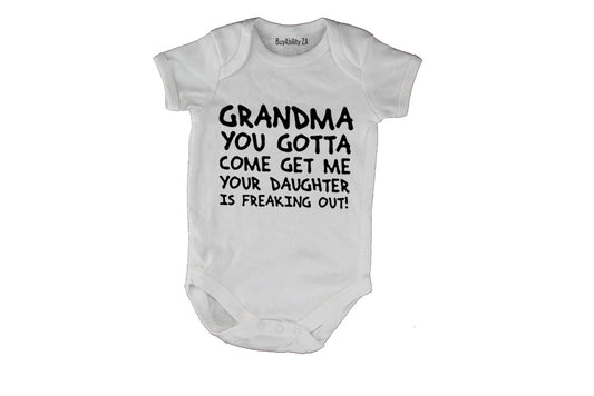 Grandma Come Get Me - Baby Grow - BuyAbility South Africa