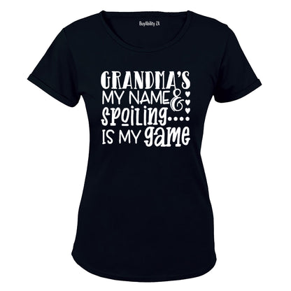 Grandma is my Name - Spoiling is my Game - Ladies - T-Shirt - BuyAbility