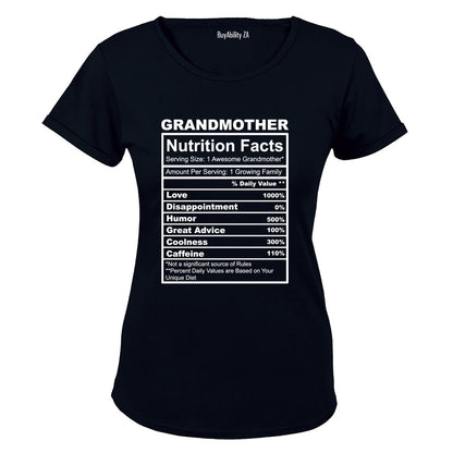 Grandmother Nutrition Facts - Ladies - T-Shirt
