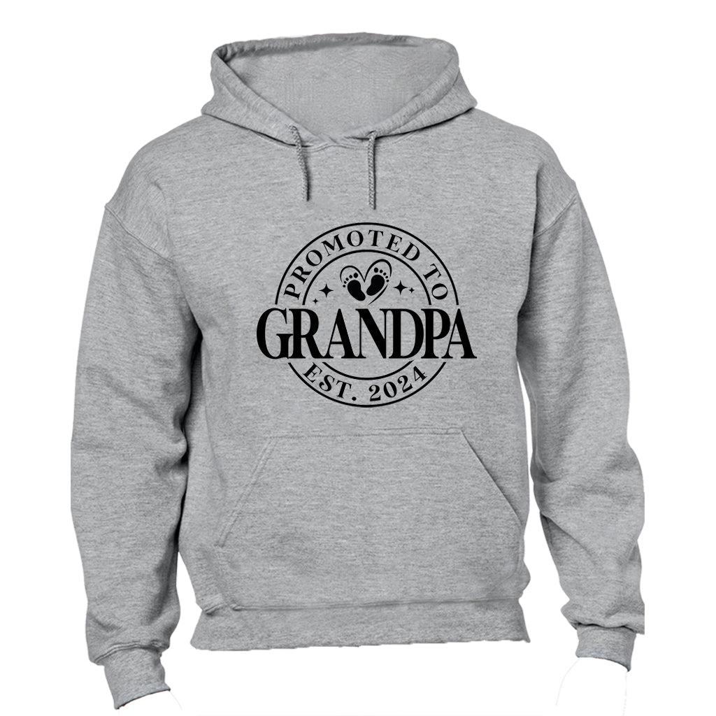 Promoted to Grandpa 2024 - Hoodie - BuyAbility South Africa