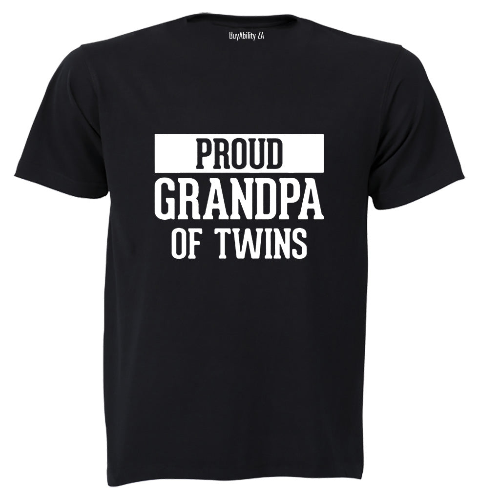 Grandpa of the Twins - Adults - T-Shirt
