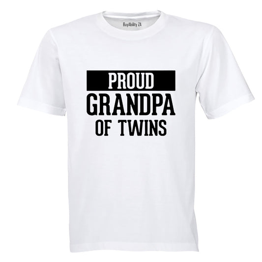 Grandpa of the Twins - Adults - T-Shirt