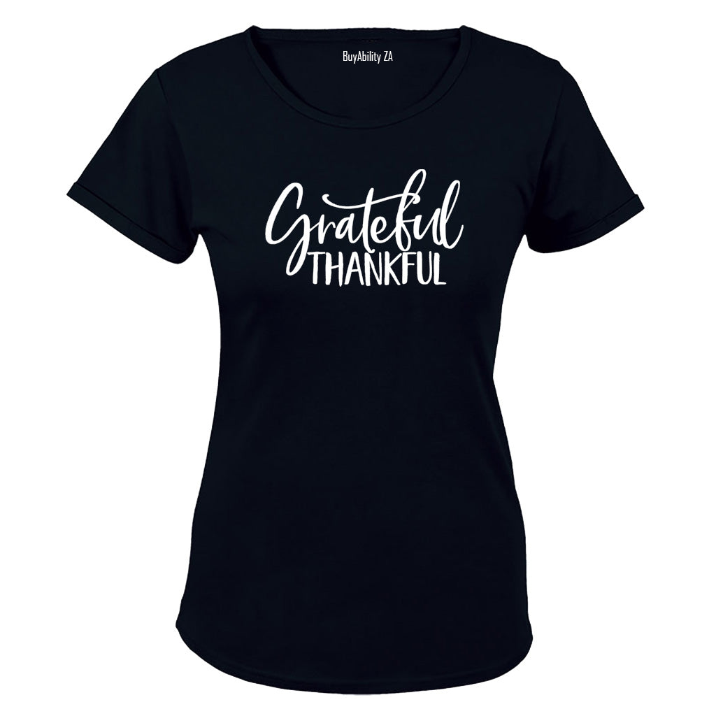 Grateful. Thankful - Ladies - T-Shirt - BuyAbility South Africa