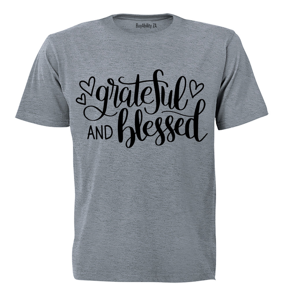 Grateful and Blessed - Adults - T-Shirt