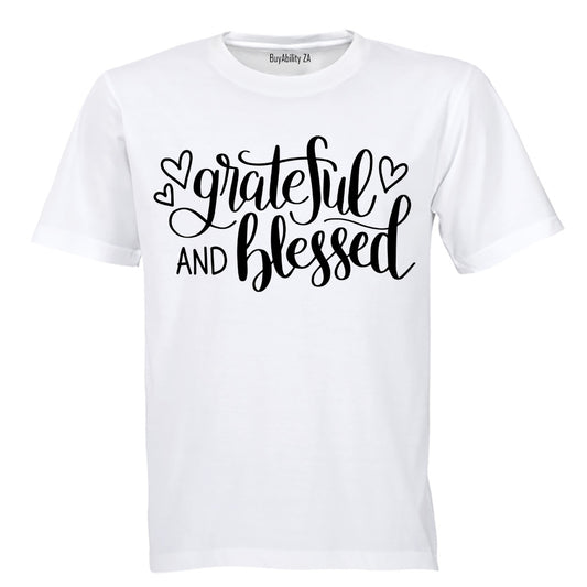 Grateful and Blessed - Adults - T-Shirt