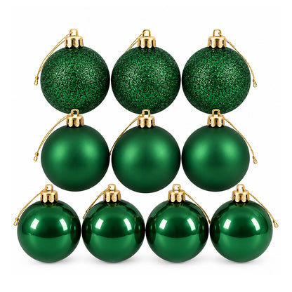 5cm Christmas Baubles - 10 Piece - Green