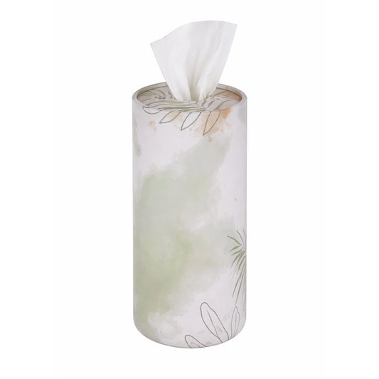 Marble Botanical Cylindrical Tissue Box - BuyAbility