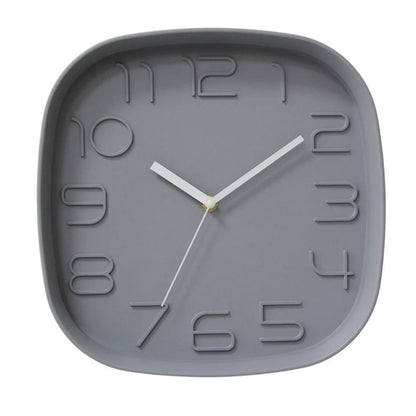 Grey Square Wall Clock
