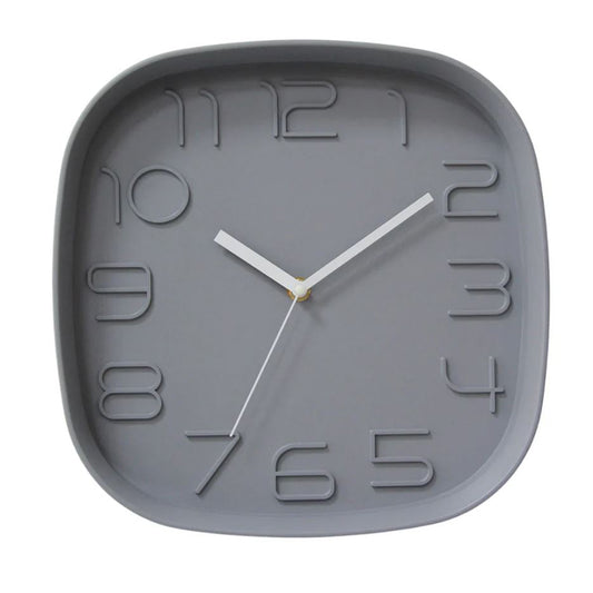 Grey Square Wall Clock