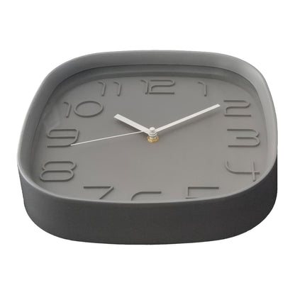 Grey Square Wall Clock