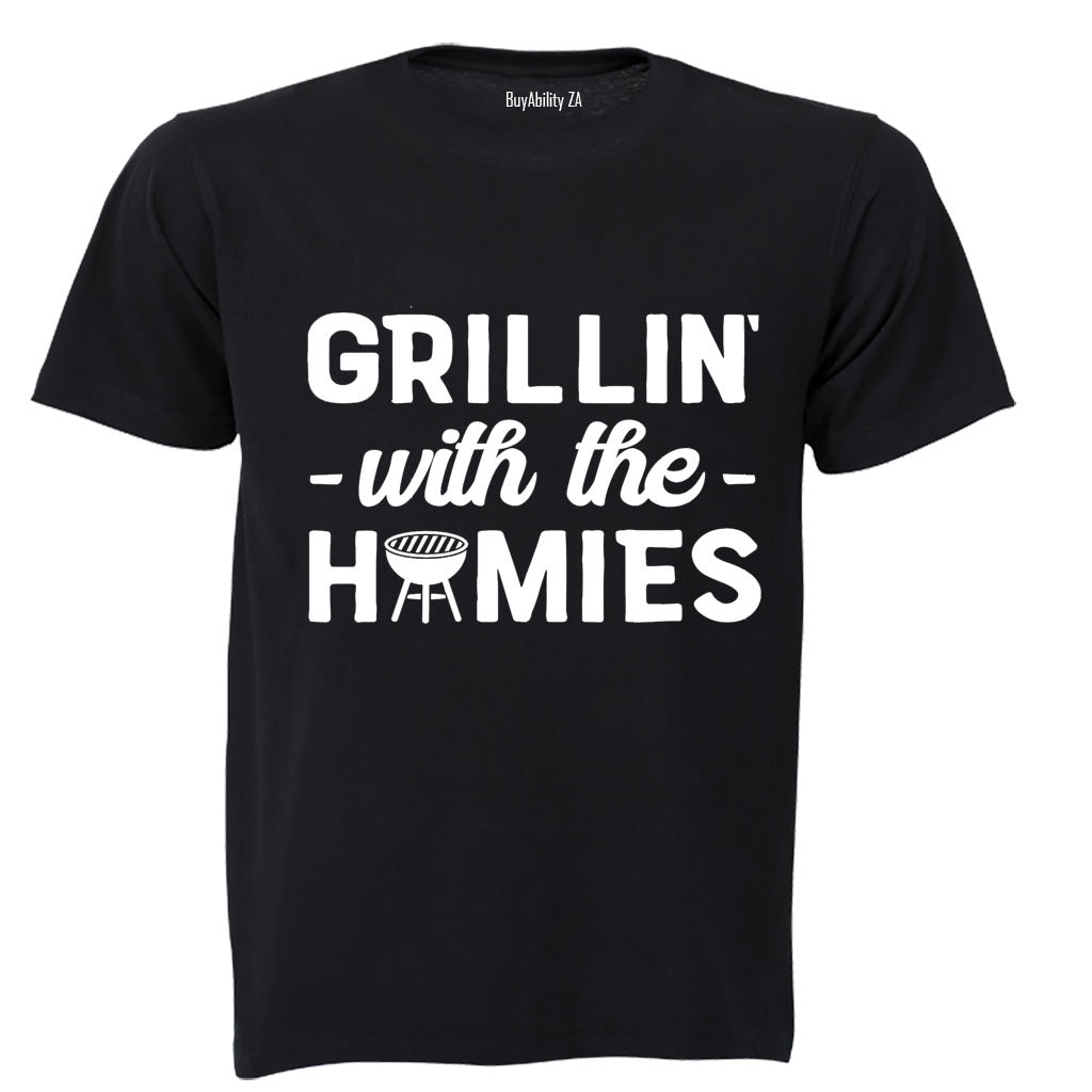 Grillin' with the Homies - Adults - T-Shirt