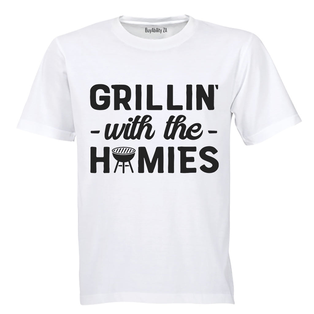 Grillin' with the Homies - Adults - T-Shirt