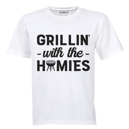 Grillin' with the Homies - Adults - T-Shirt
