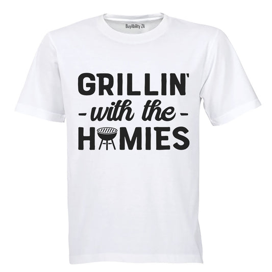 Grillin' with the Homies - Adults - T-Shirt