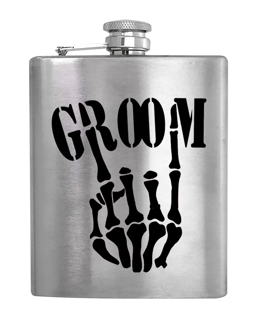 Groom - Skeleton Hand - Hip Flask