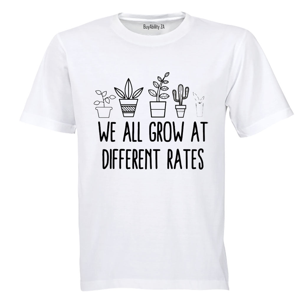 Grow At Different Rates - Adults - T-Shirt