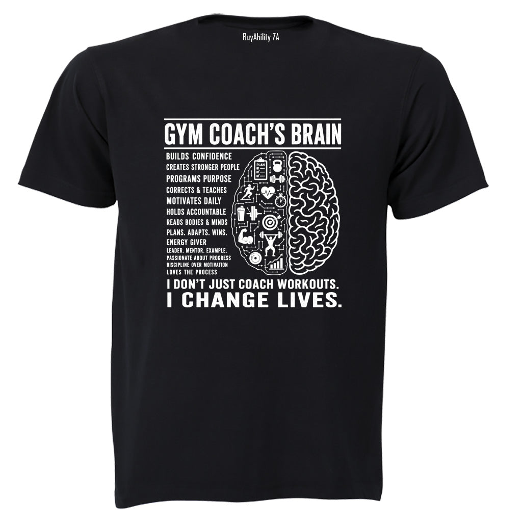 Gym Coach Brain - Adults - T-Shirt - BuyAbility South Africa