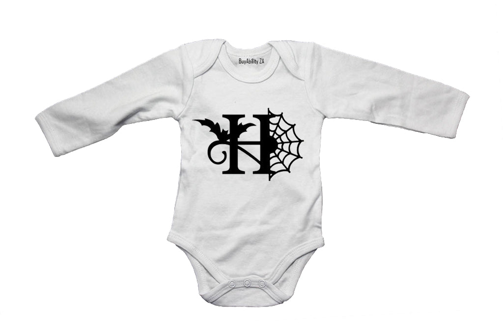 H - Halloween Spiderweb - Baby Grow