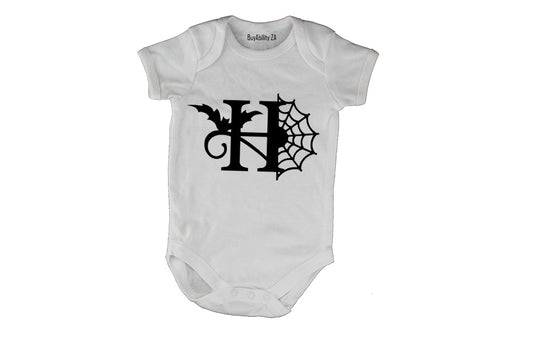 H - Halloween Spiderweb - Baby Grow