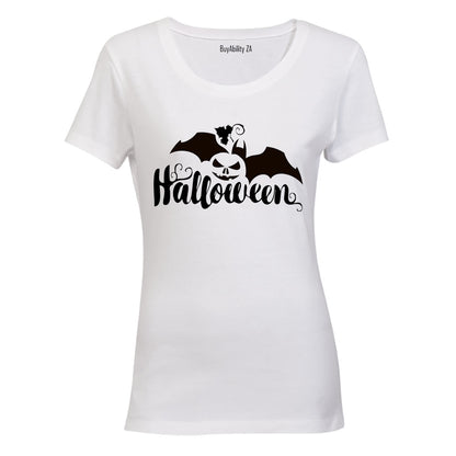 Halloween - Pumpkin & Bat - Ladies - T-Shirt