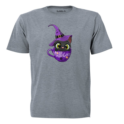 Kitten In A Cup - Halloween - Kids T-Shirt