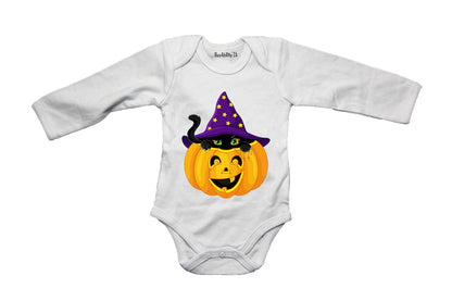 Halloween Peeking Cat - Baby Grow