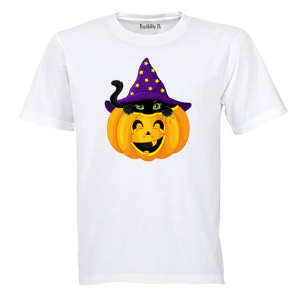 Halloween Peeking Cat - Kids T-Shirt