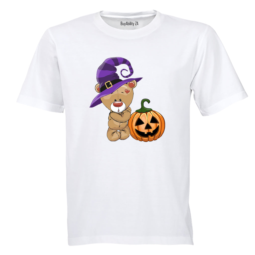 Halloween Brown Teddy & Pumpkin - Kids T-Shirt