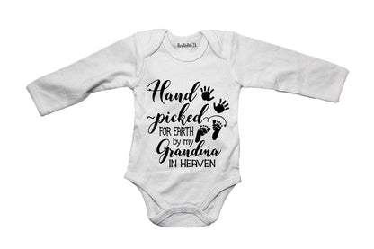 Hand Picked For Earth By My Grandma in Heaven - Baby Grow