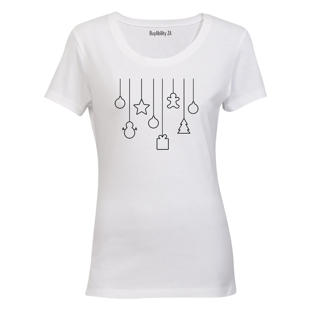 Hanging Christmas Shape Decor - Ladies - T-Shirt
