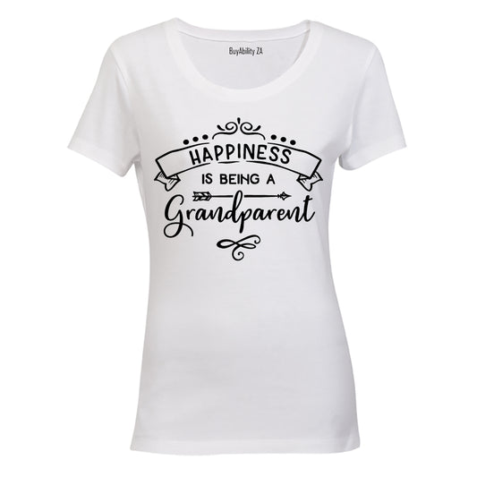 Happiness is being a Grandparent - Ladies - T-Shirt - BuyAbility