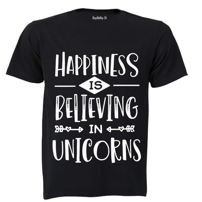 Happiness is Believing in Unicorns - Kids T-Shirt