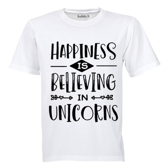 Happiness is Believing in Unicorns - Kids T-Shirt