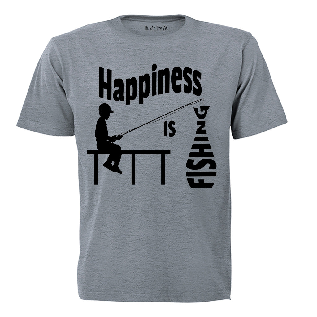 Happiness is Fishing - Adults - T-Shirt