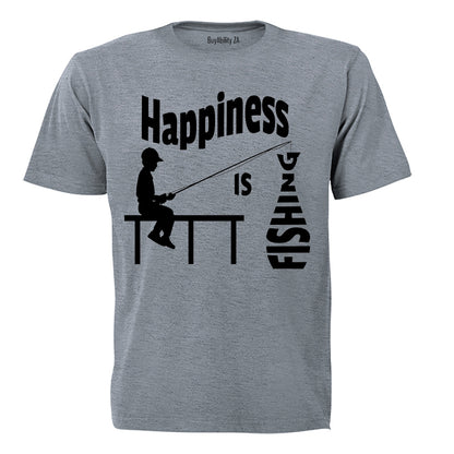 Happiness is Fishing - Adults - T-Shirt