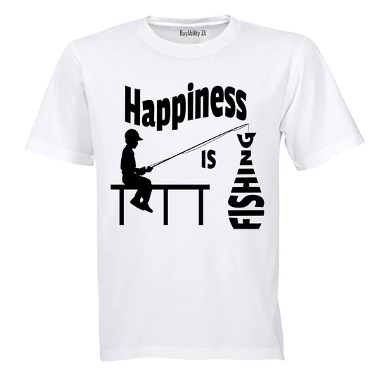 Happiness is Fishing - Adults - T-Shirt