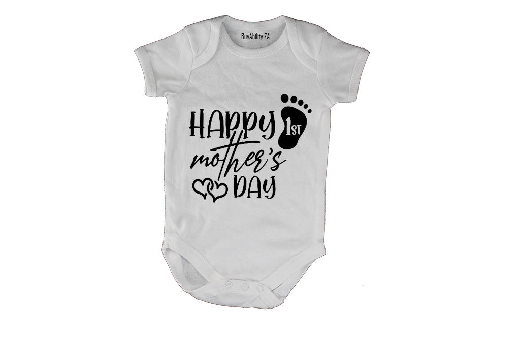 Happy 1st Mothers Day - Little Foot - Baby Grow