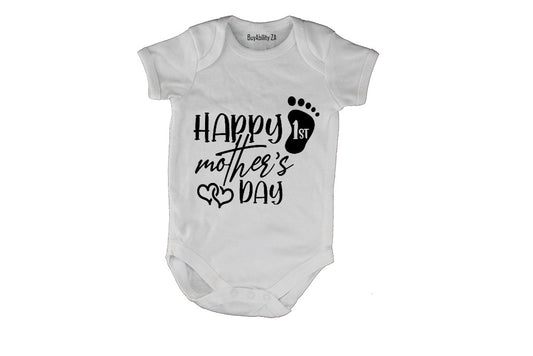 Happy 1st Mothers Day - Little Foot - Baby Grow