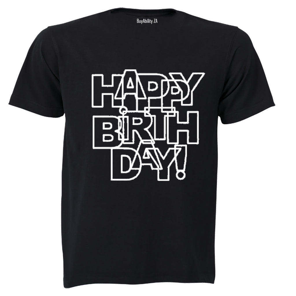 Happy Birthday - Letter Design - Kids T-Shirt