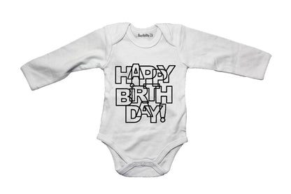 Happy Birthday - Letter Design - Baby Grow