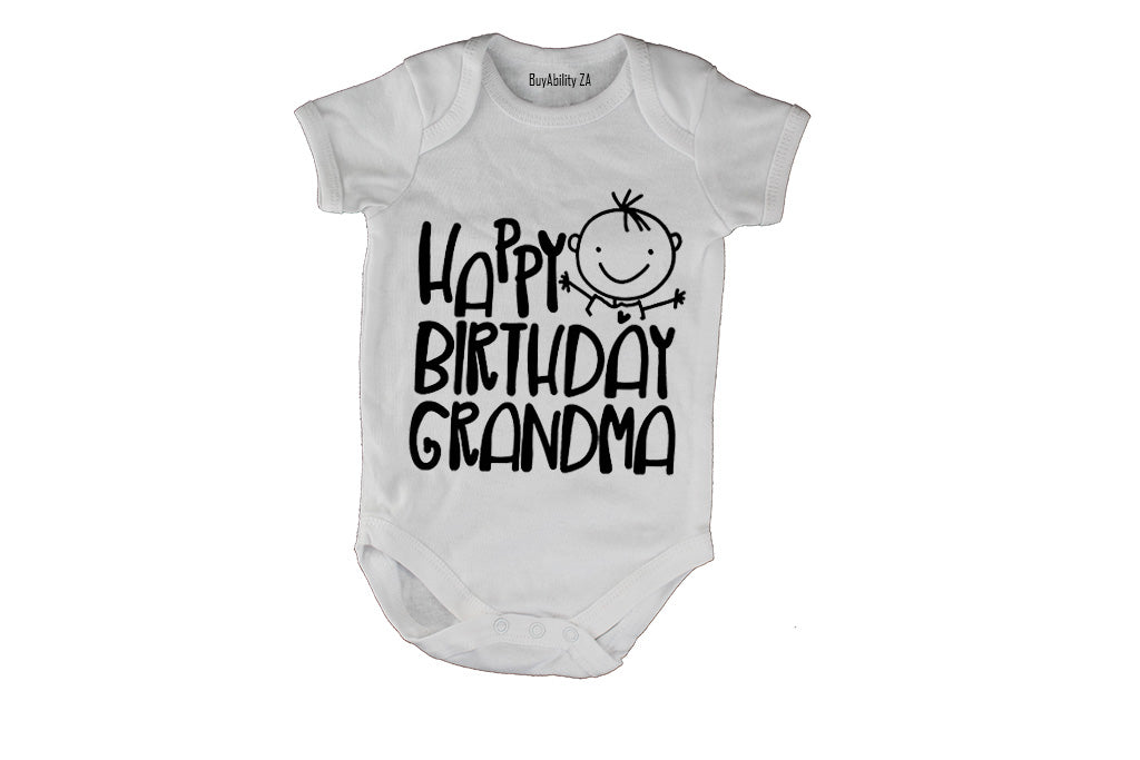 Happy Birthday Grandma - Baby Grow