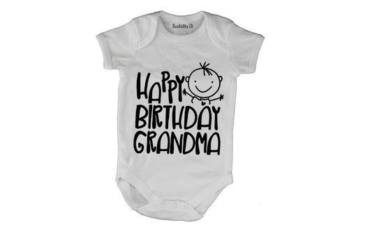 Happy Birthday Grandma - Baby Grow