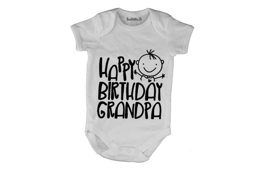 Happy Birthday Grandpa - Baby Grow