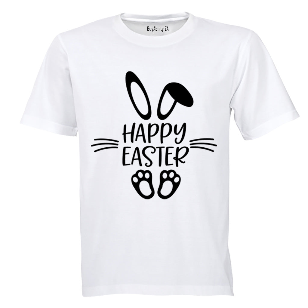 Happy Easter - Bunny Feet - Adults - T-Shirt - BuyAbility
