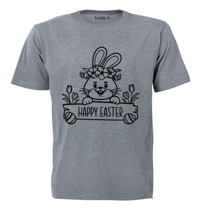 Happy Easter - Bunny Sign - Kids T-Shirt