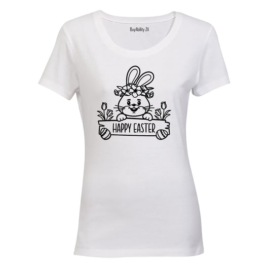 Happy Easter - Bunny Sign - Ladies - T-Shirt