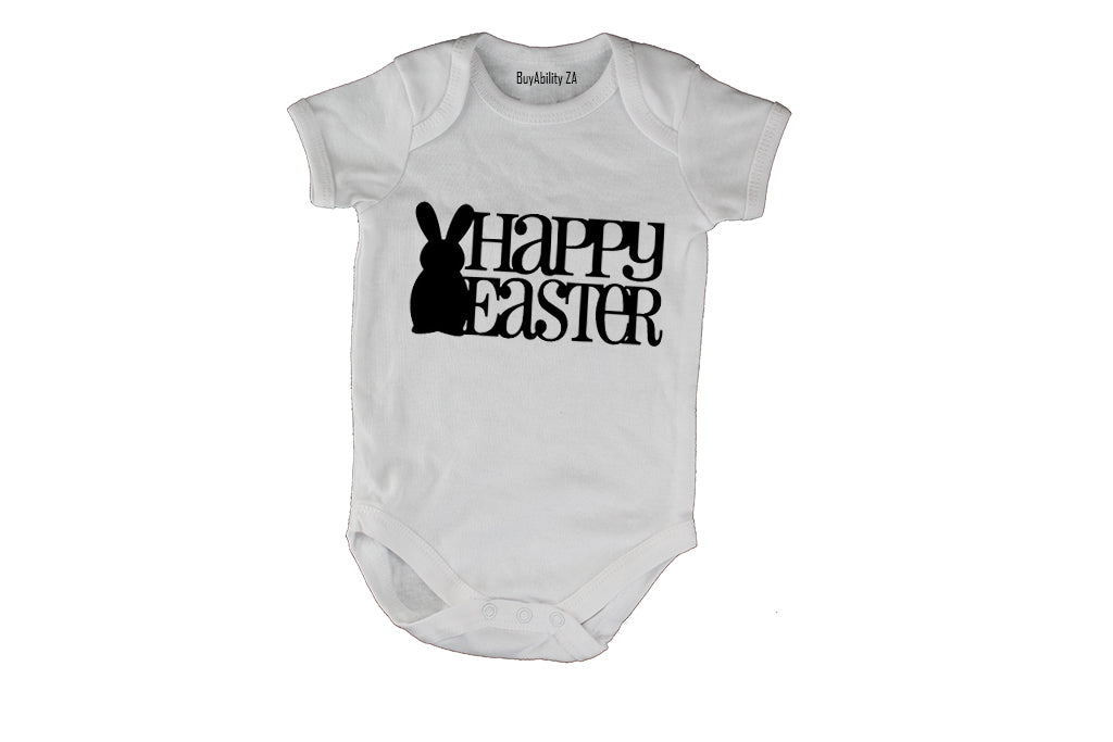 Happy Easter - Bunny Silhouette - Baby Grow