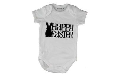 Happy Easter - Bunny Silhouette - Baby Grow
