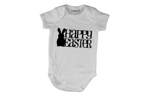 Happy Easter - Bunny Silhouette - Baby Grow