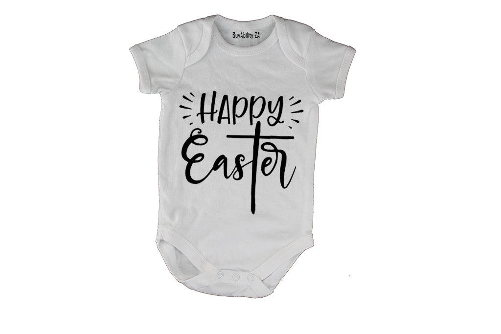 Happy Easter, Cross - Baby Grow